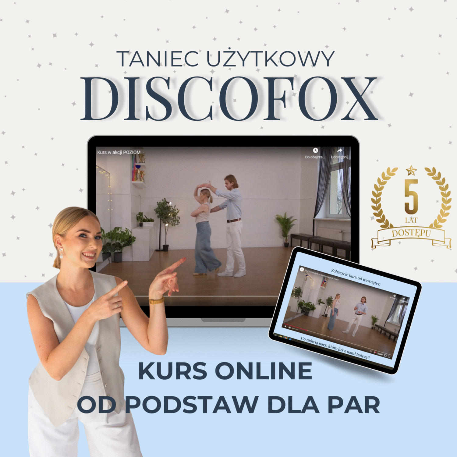 POZIOM 1 | Taniec użytkowy - Discofox edycja 2.0 - dla par | dostęp 5 lat
